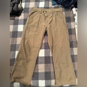 carhartt vintage cargo utility pants in tan